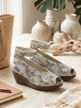 Bernie Mev Leather wedges NEW